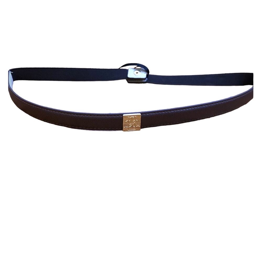 Ann Taylor Faux Leather Brown Classic Casual Y2K Skinny Belt Women's Size M/L
